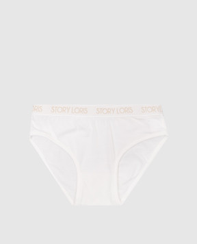 Story Loris Children's white panties with a logo 25377816