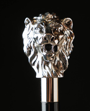 Pasotti Silver-plated shoe horn with a lion head handle PFPEXXCSF100