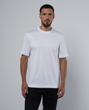 Brunello Cucinelli White t-shirt with layering effect M0B137427