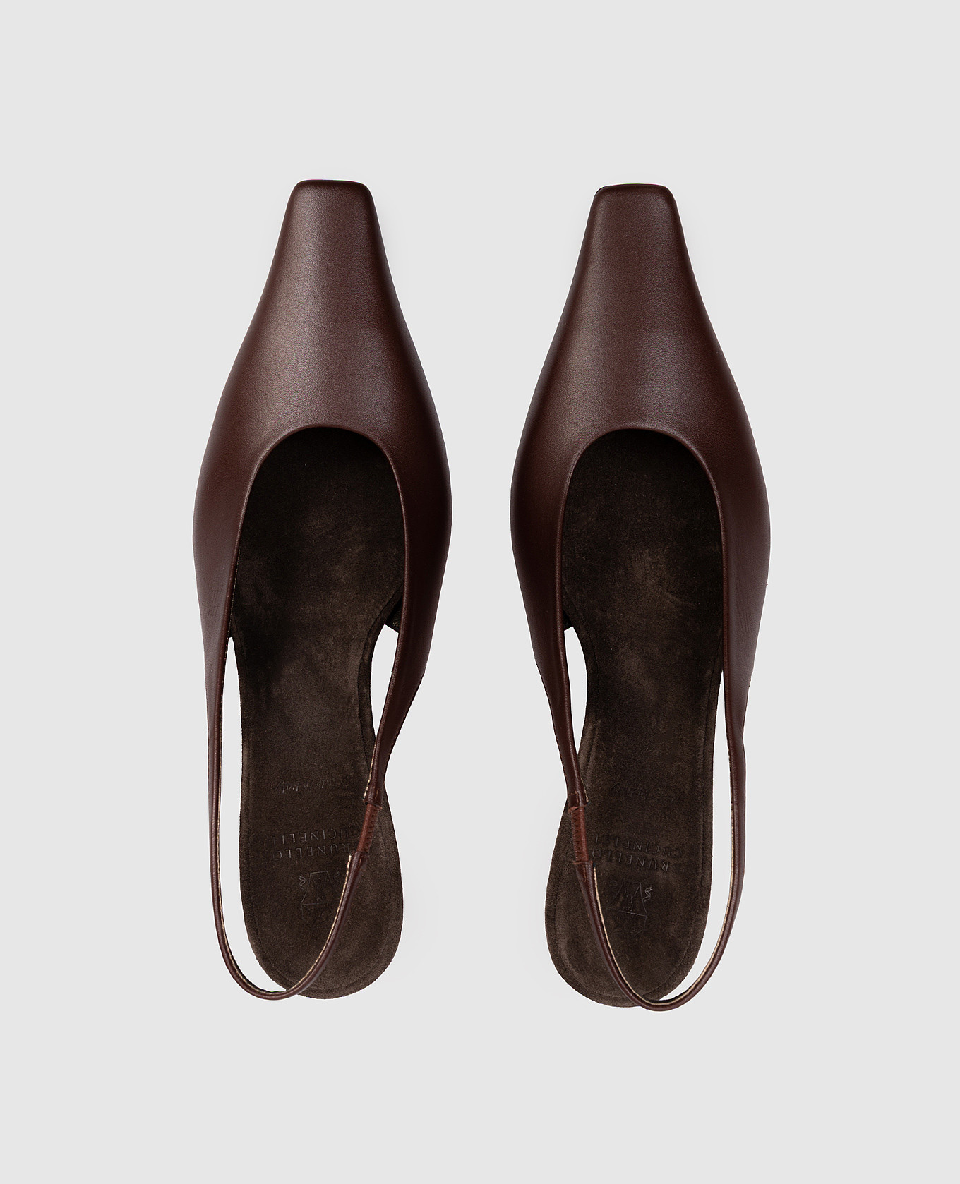 

Brown leather slingbacks with monil chain Brunello Cucinelli
