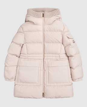 Moncler ENFANT Beige down jacket with logo patch K29541C00012597YW1214