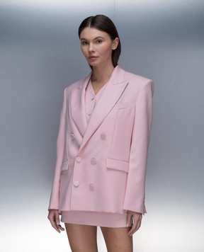 The Andamane Pink straight-cut double-breasted jacket T153007ATNP171