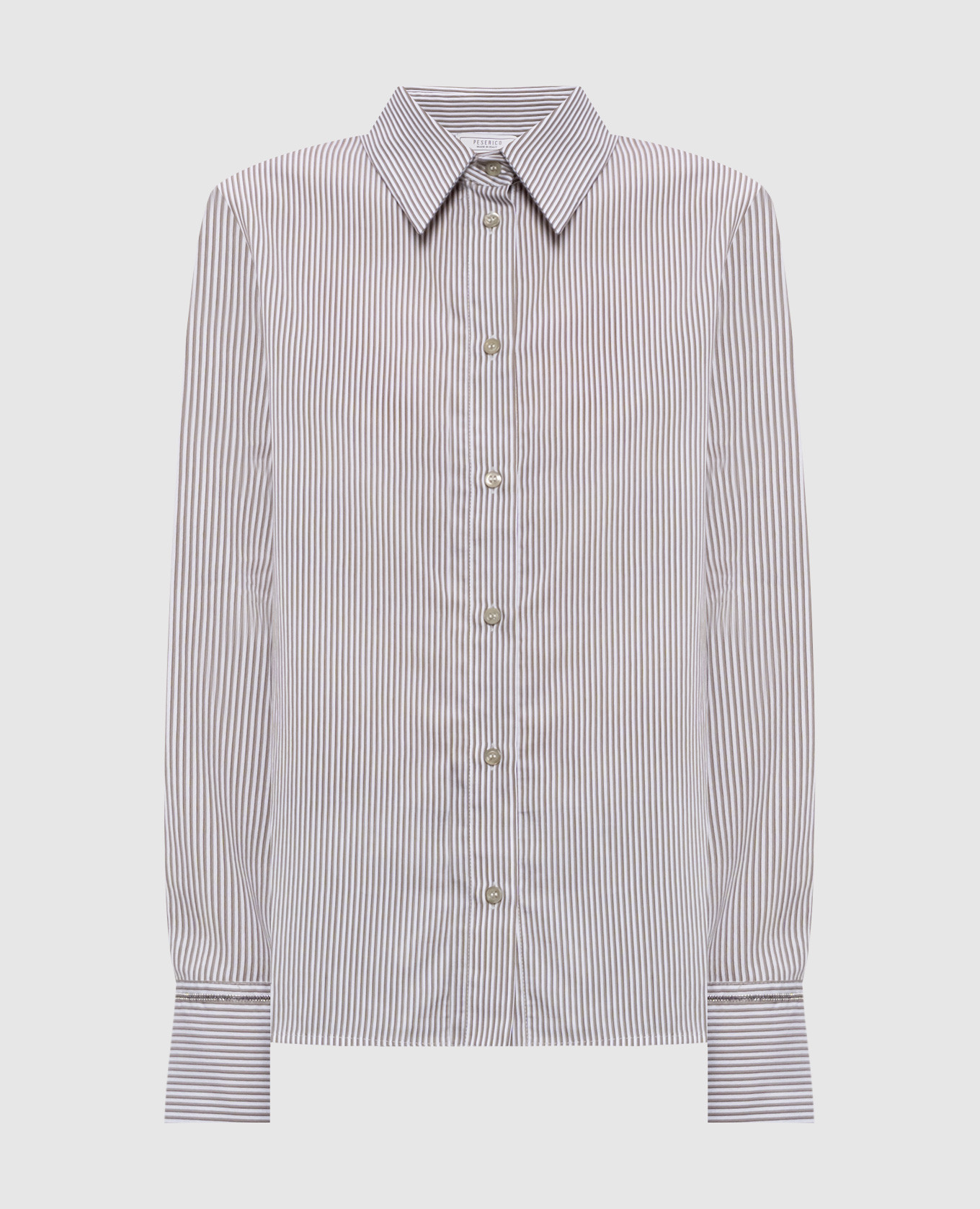 Striped shirt with monil chain Peserico