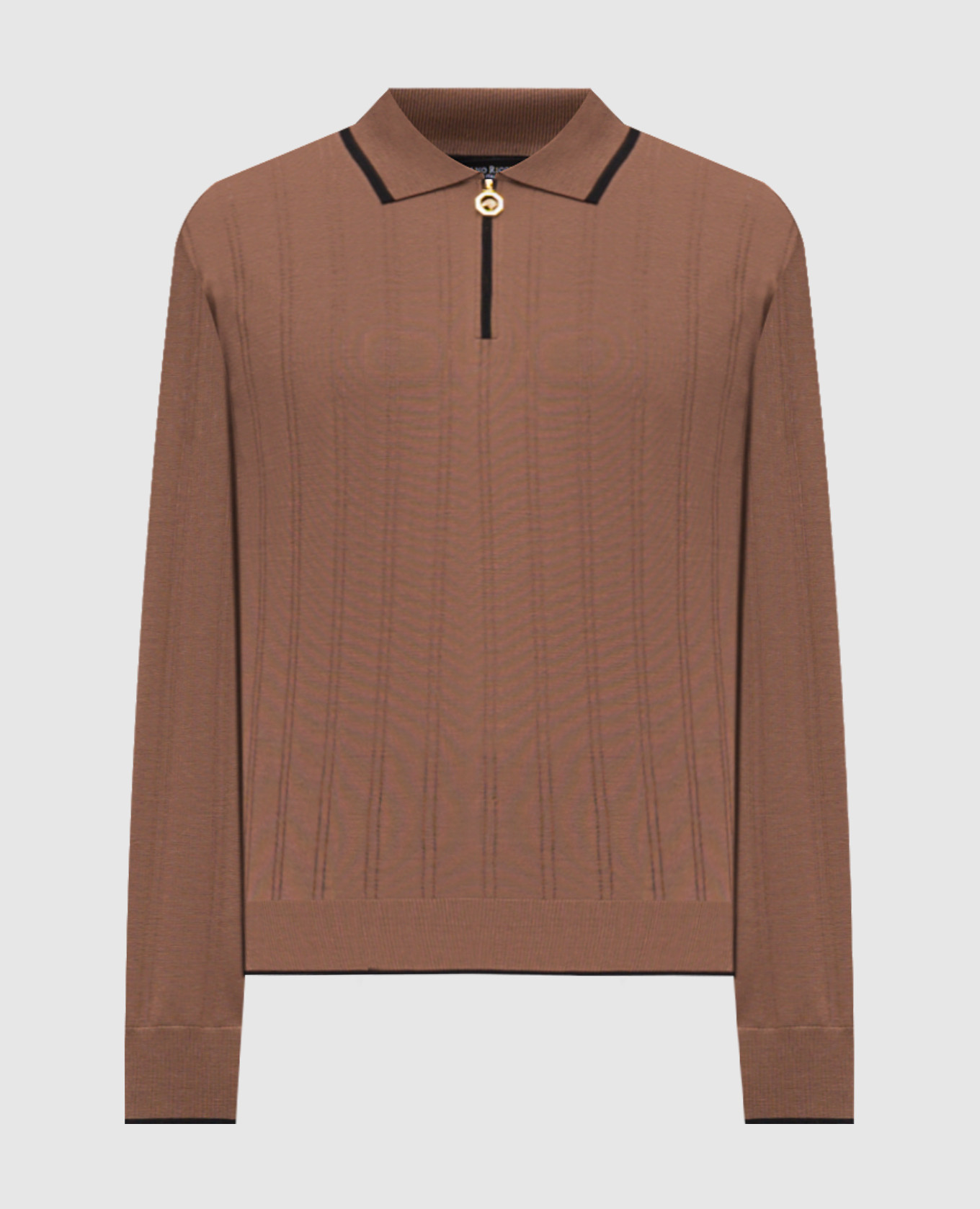

Brown wool polo shirt Stefano Ricci