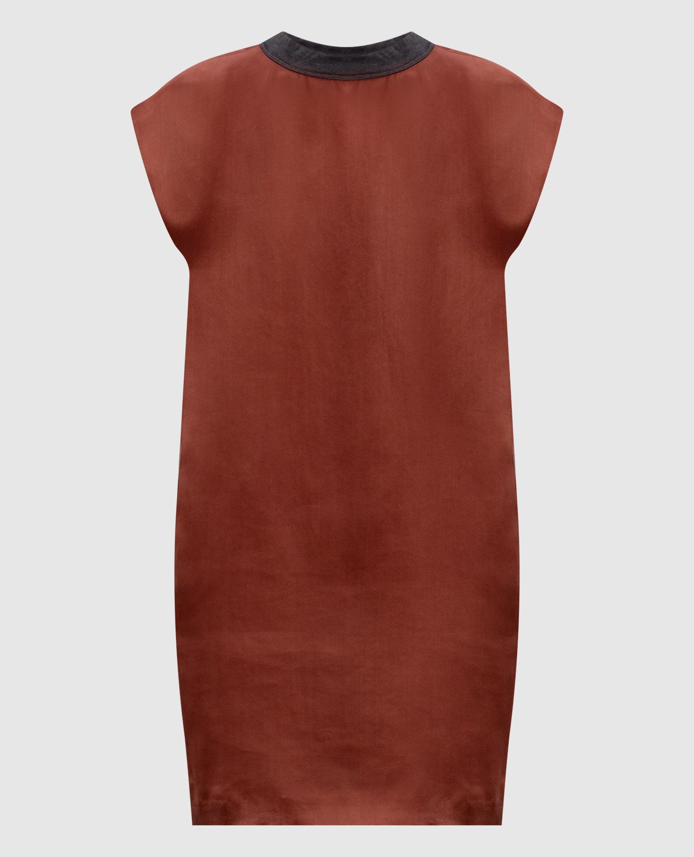 

Brown silk mini dress Brunello Cucinelli