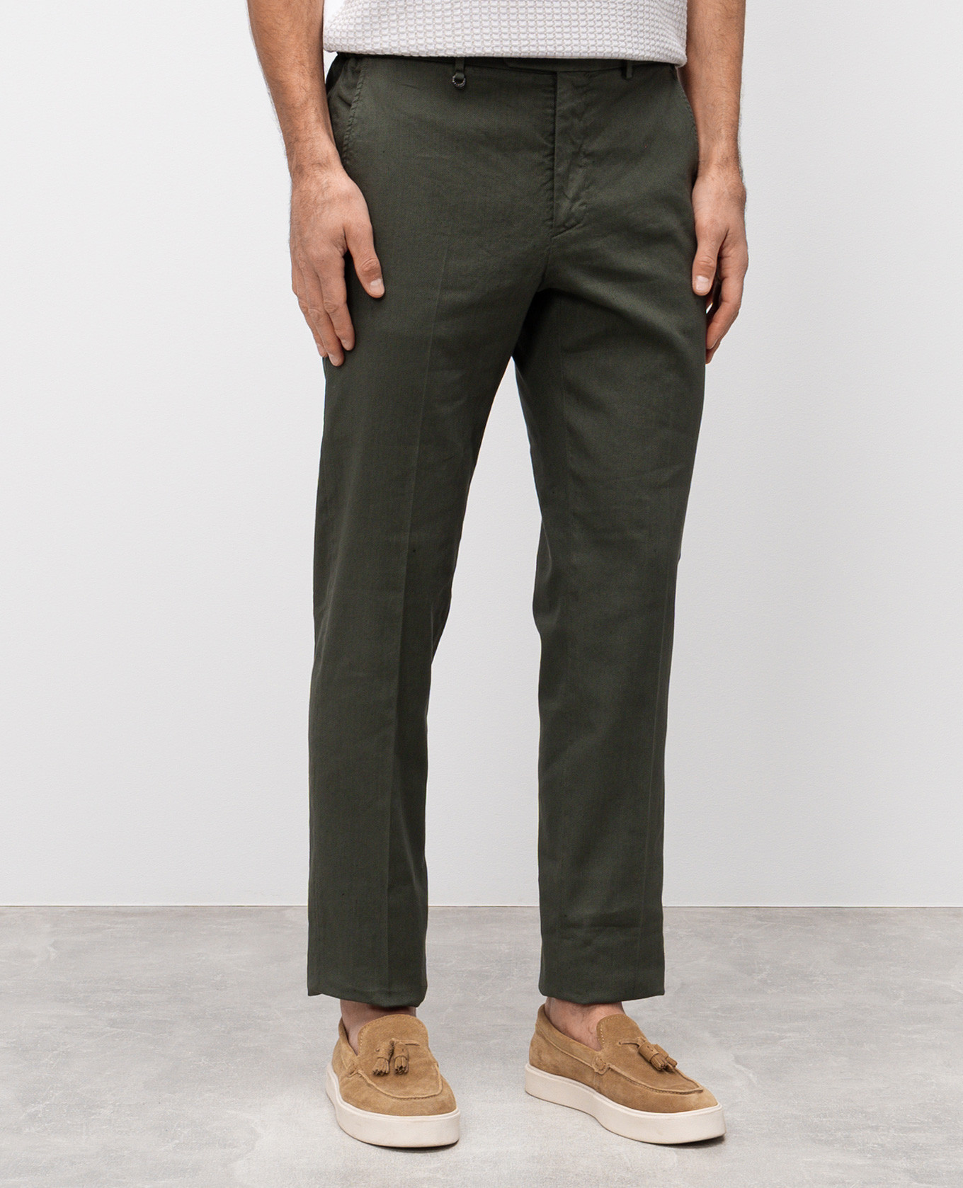 

Khaki linen pants Stefano Ricci
