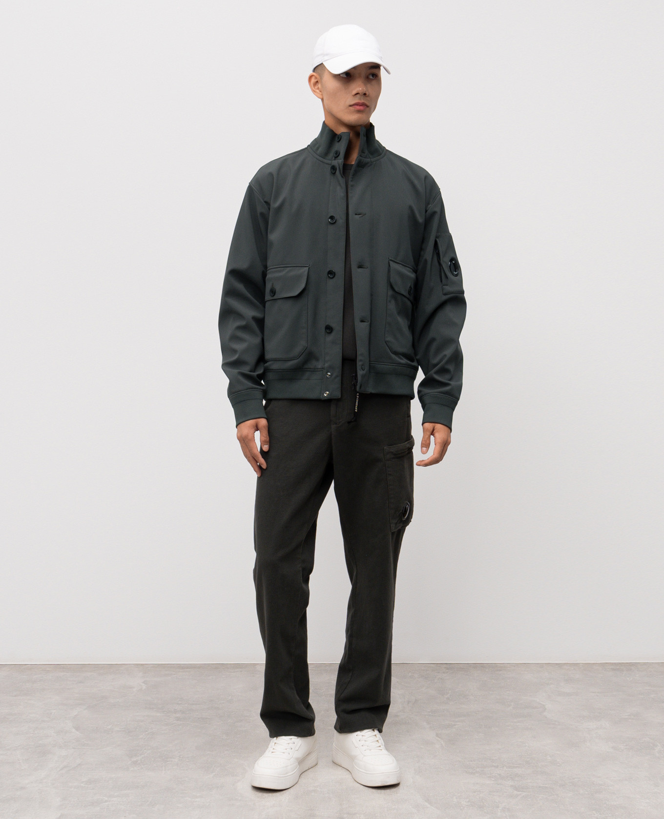 

Green jacket with logo C.P. Company