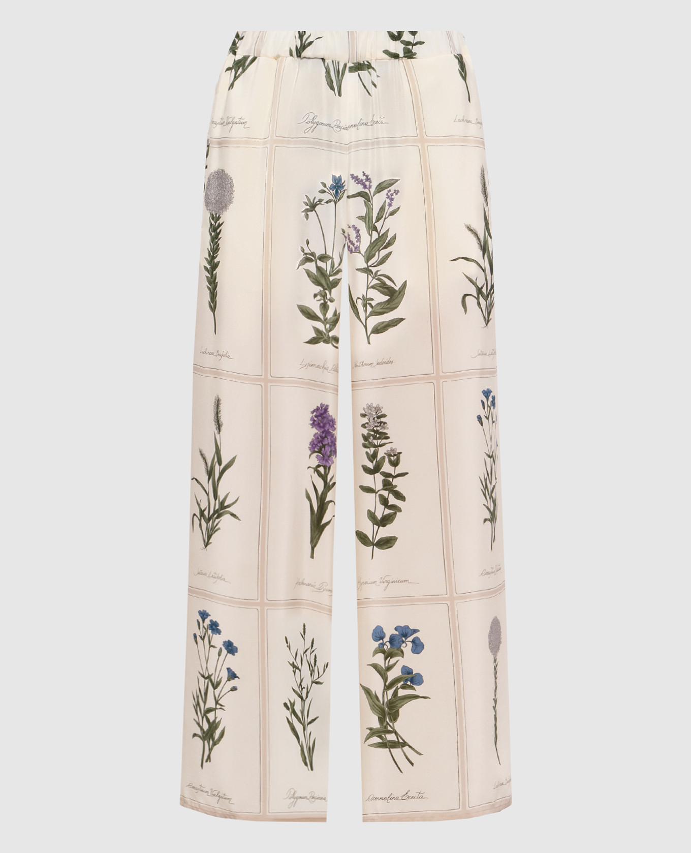

LORY beige printed silk pants Max Mara Weekend