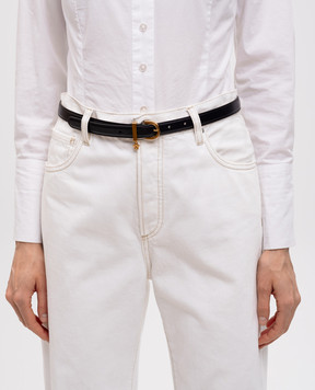 Versace Black leather belt with pendant 1014773DV3T