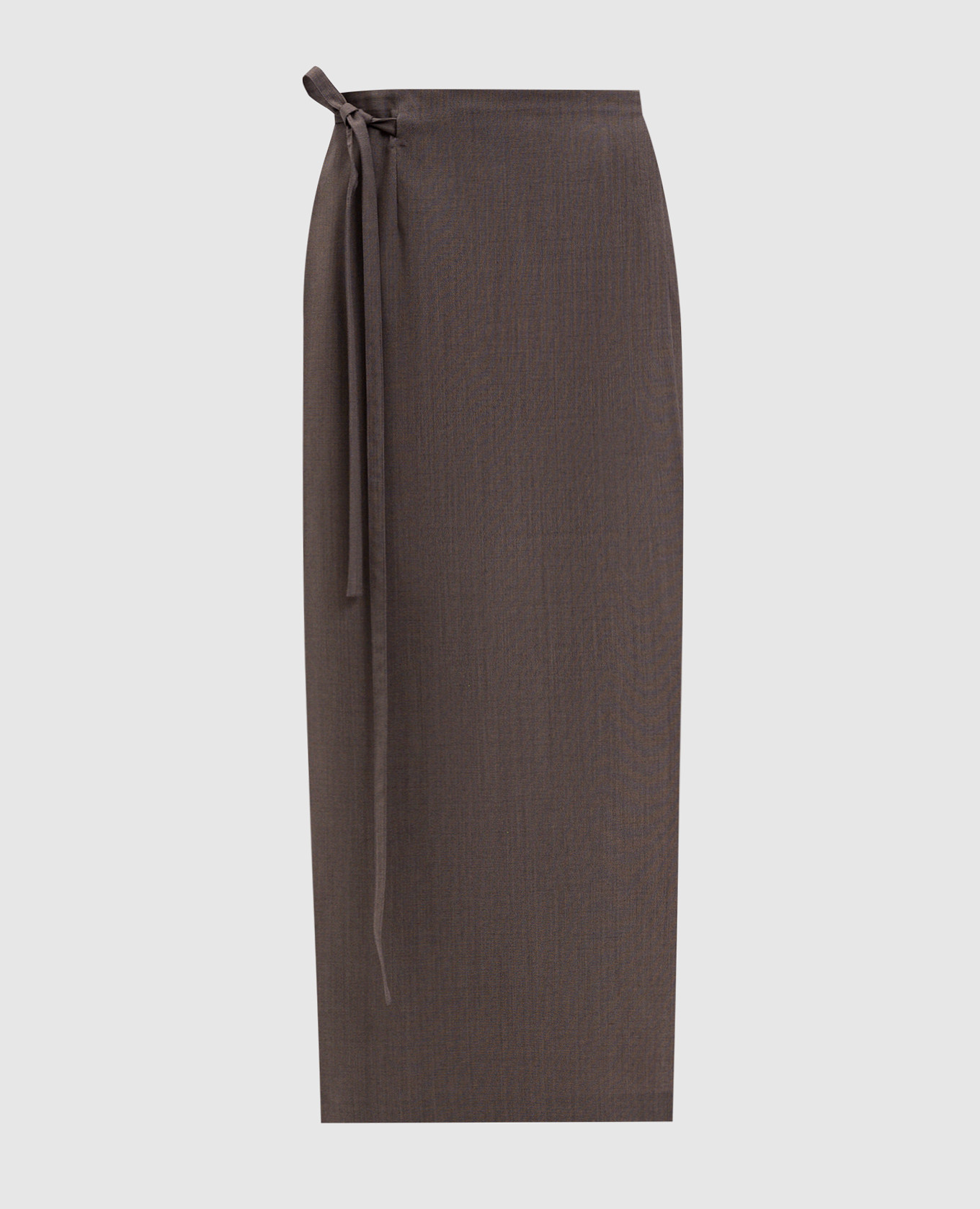 Toreva khaki wool and silk pleated skirt The Row