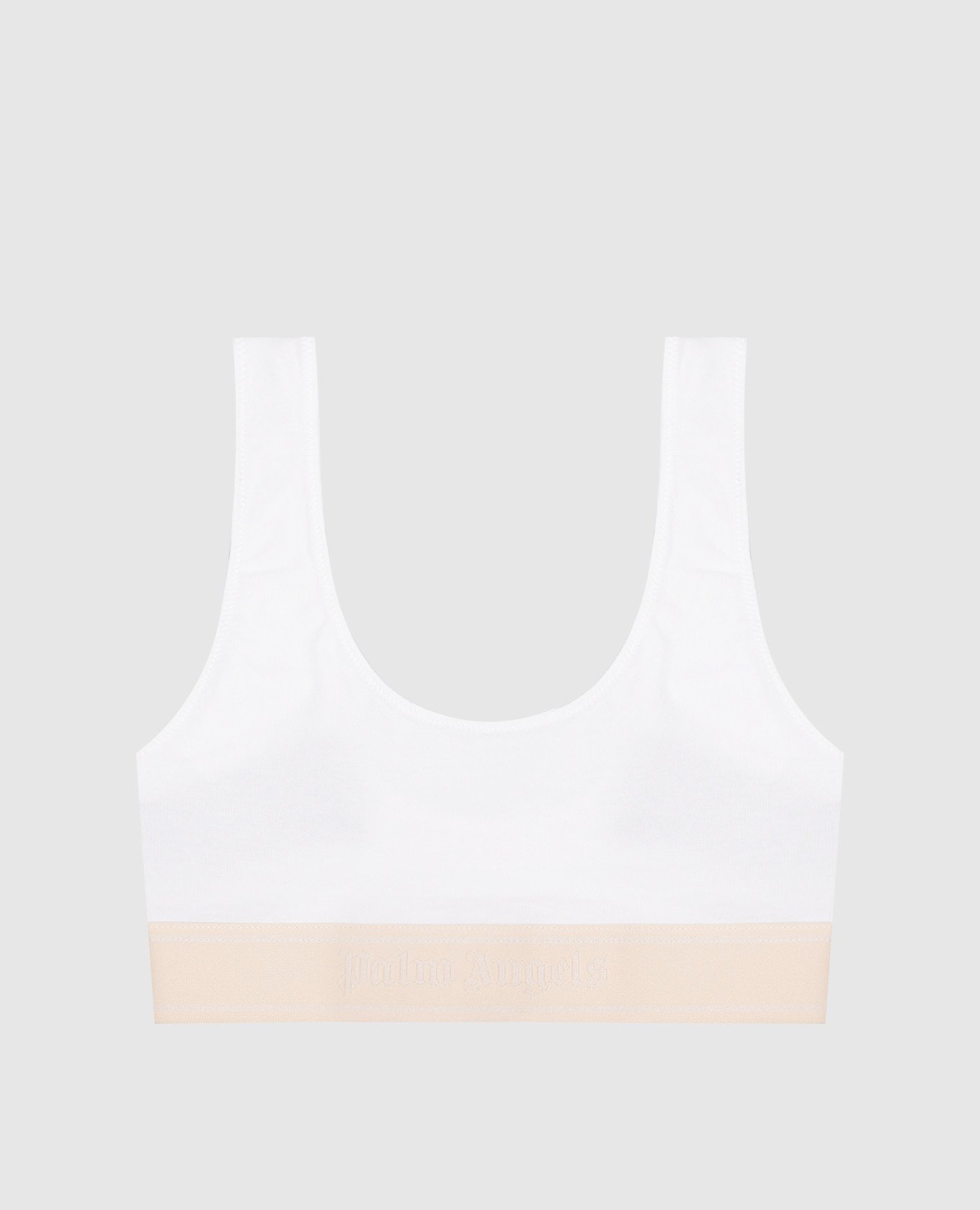

White top with logo pattern Palm Angels, Black