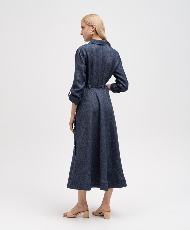 Gabriela Hearst - Marley blue linen dress X004406LI031 - shop with Bulgaria delivery at Symbol Gabriela Hearst - Marley blue linen dress X004406LI031 - shop with Bulgaria delivery at Symbol