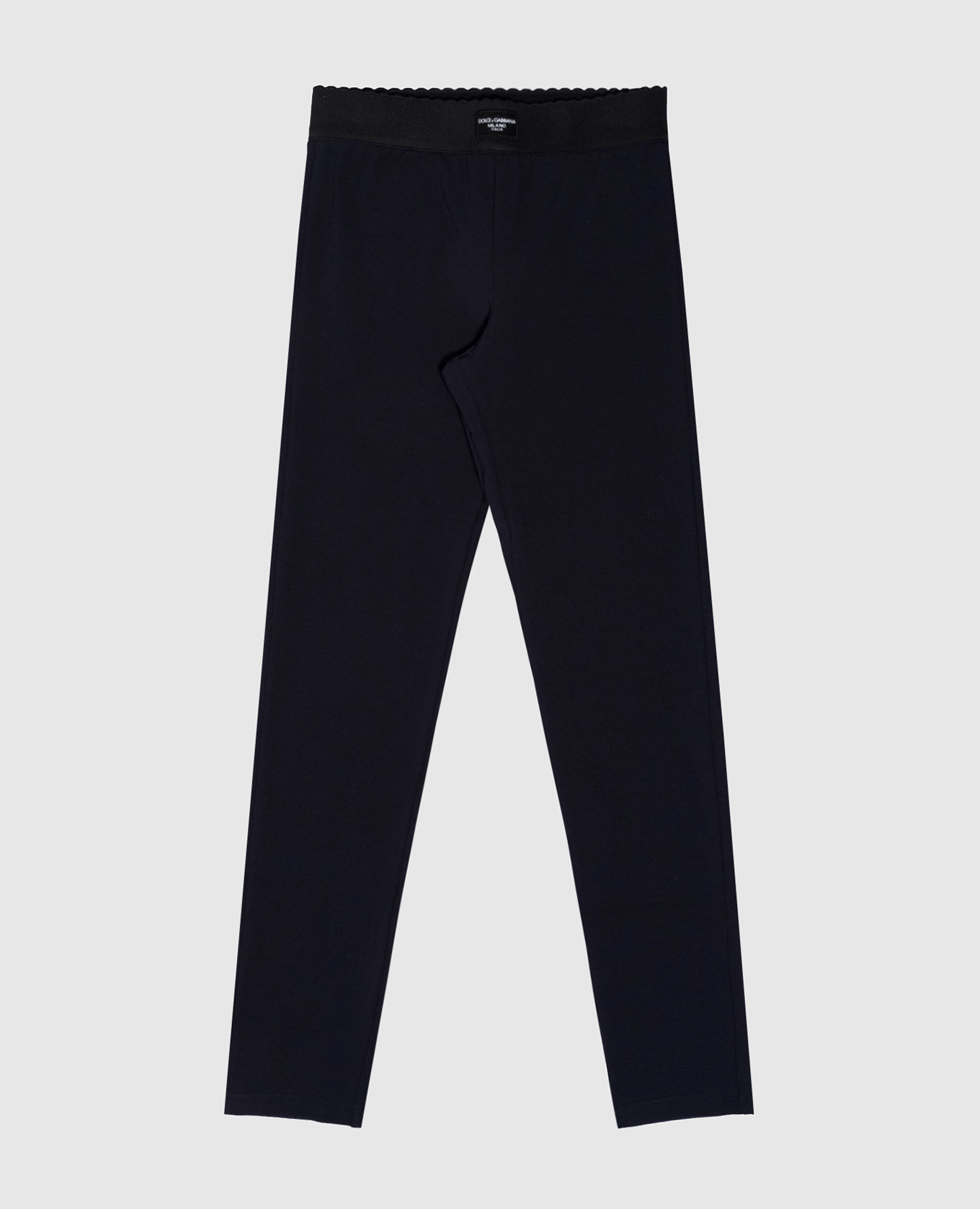Children&#39;s blue leggings with a logo patch Dolce&Gabbana