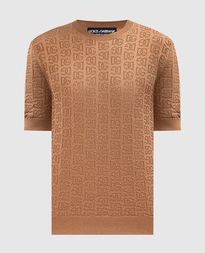 Dolce&Gabbana Brown patterned silk jumper GXX03TJBSKE