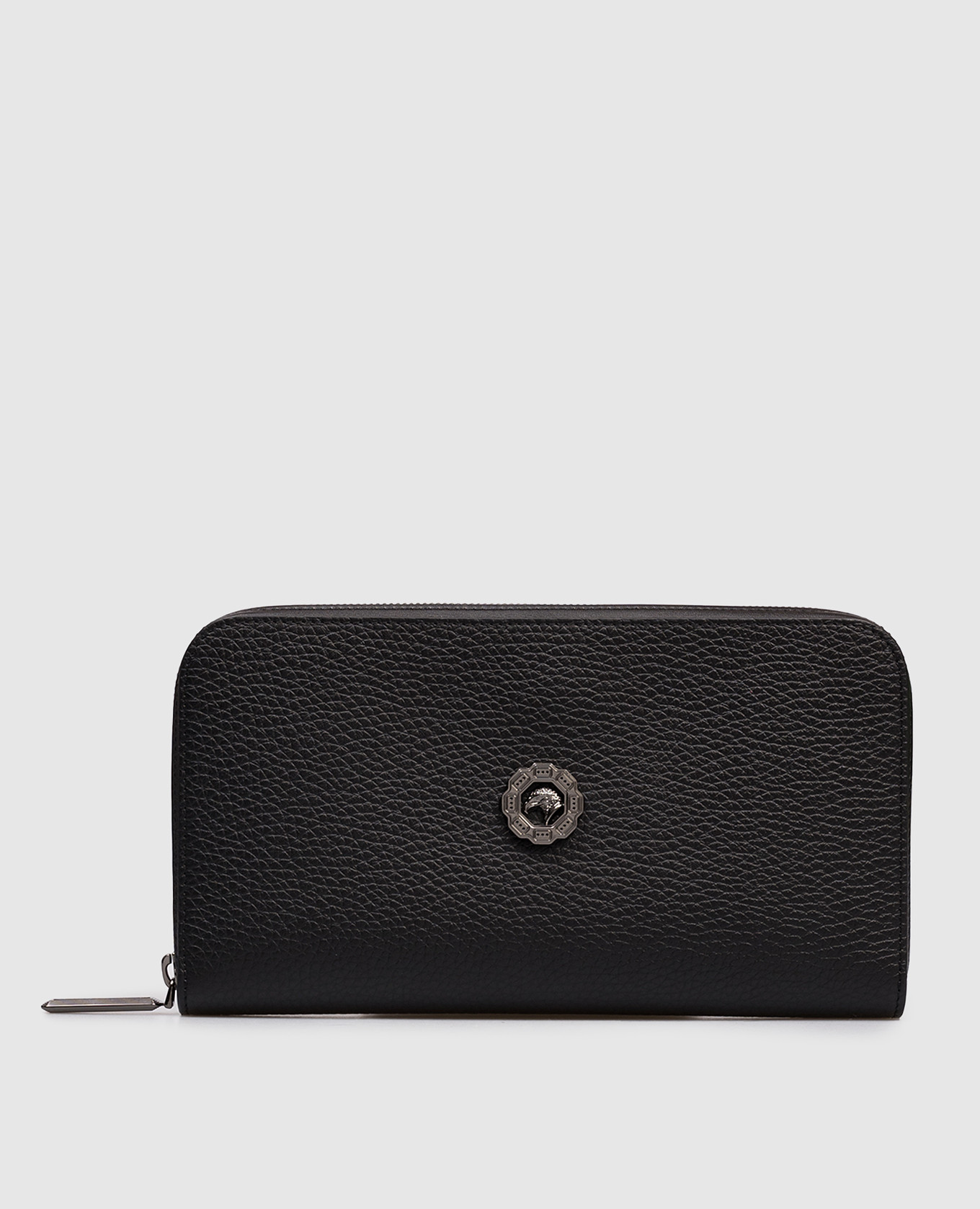 Black leather wallet with emblem Stefano Ricci