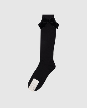 Story Loris Children's black knee high boots with bows 208436