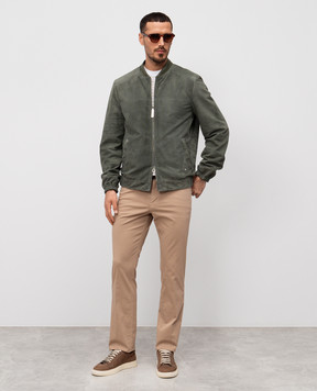 Stefano Ricci Green suede bomber jacket MDJ51000417200
