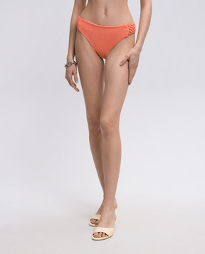 Fisico Orange swimsuit panties with weaving FS11M0