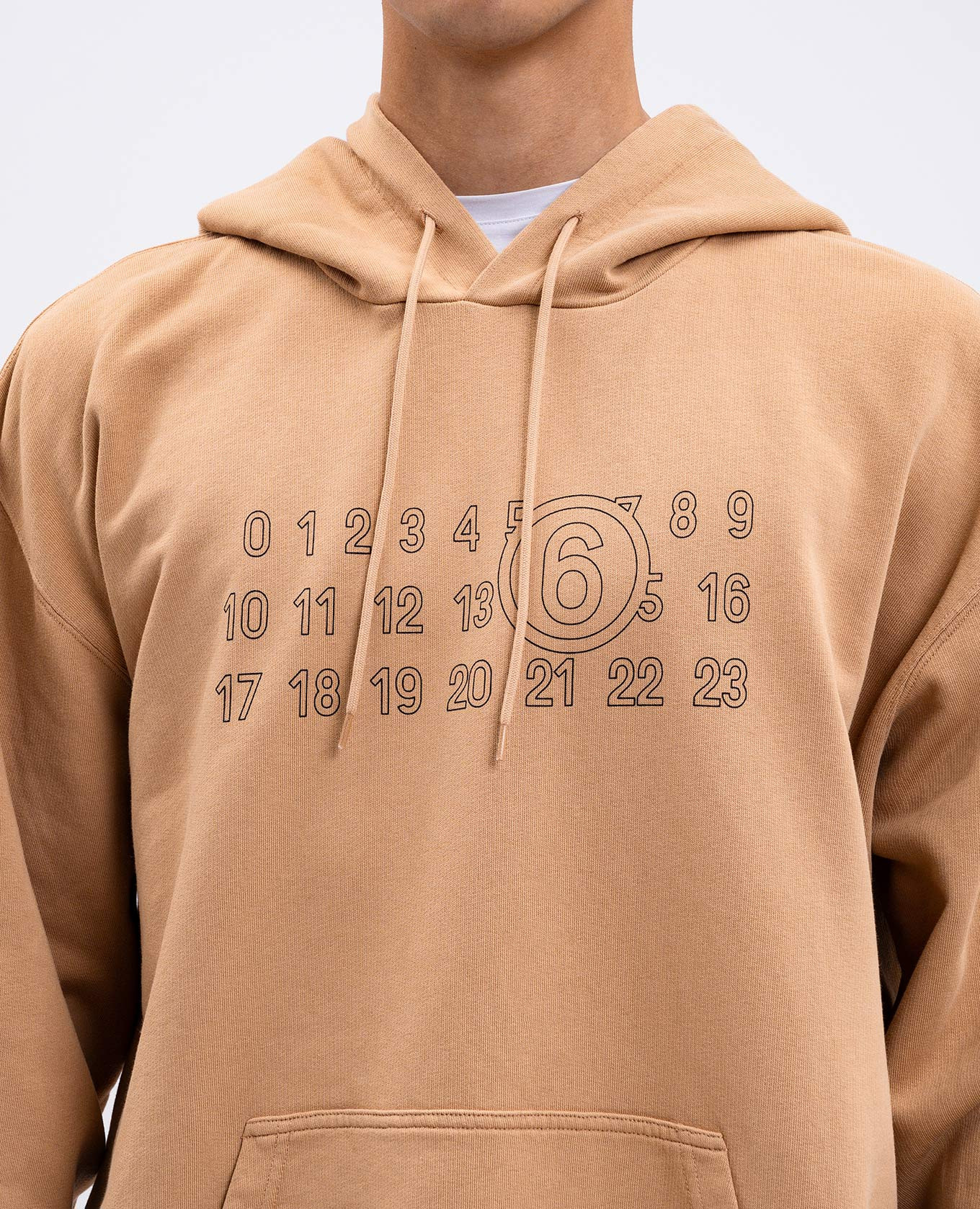 Brown hoodie with logo print Maison Margiela MM6 5