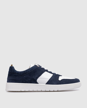 MooRER BANKSY blue leather sneakers BANKSYP5E