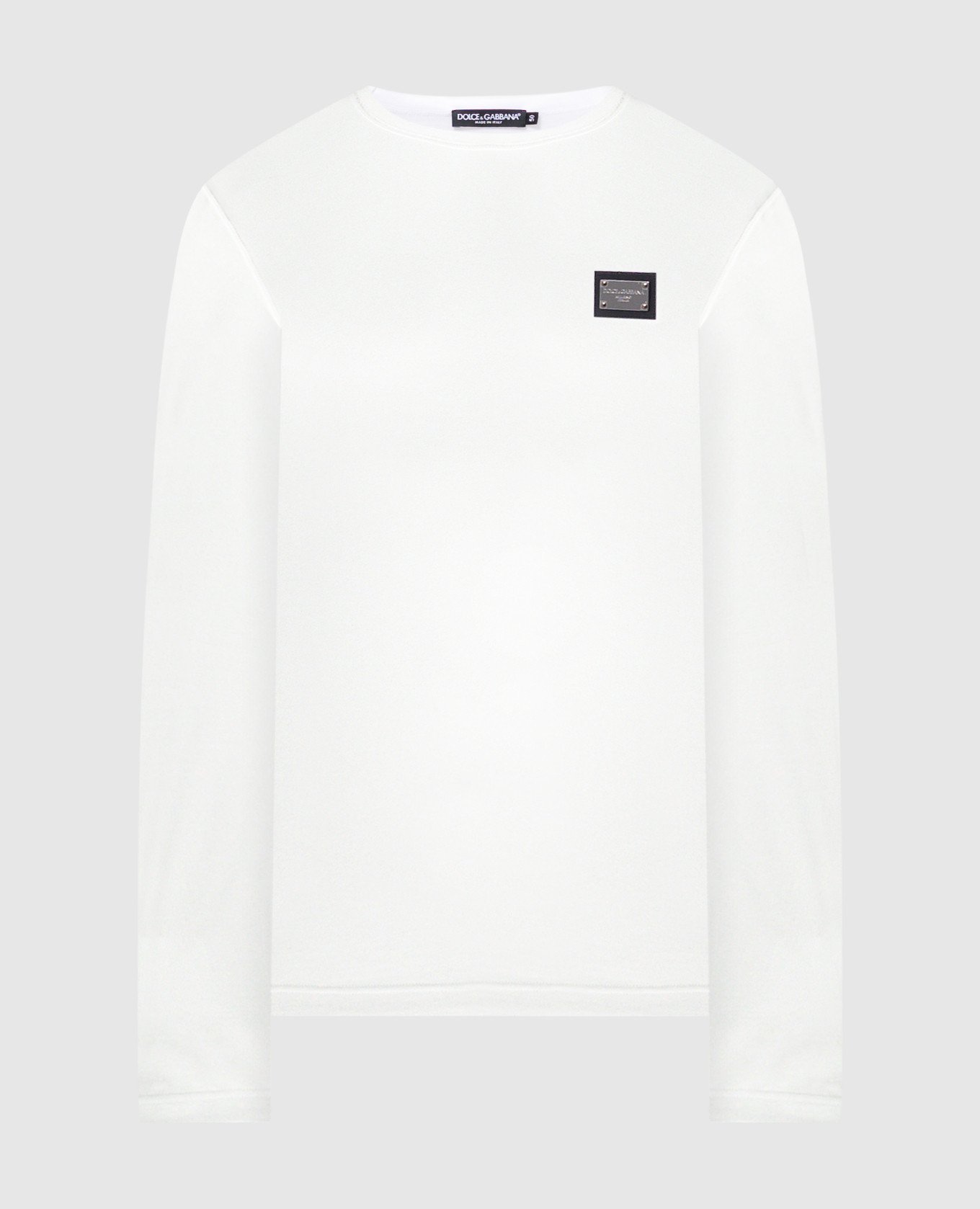 

White longsleeve with metal logo Dolce&Gabbana