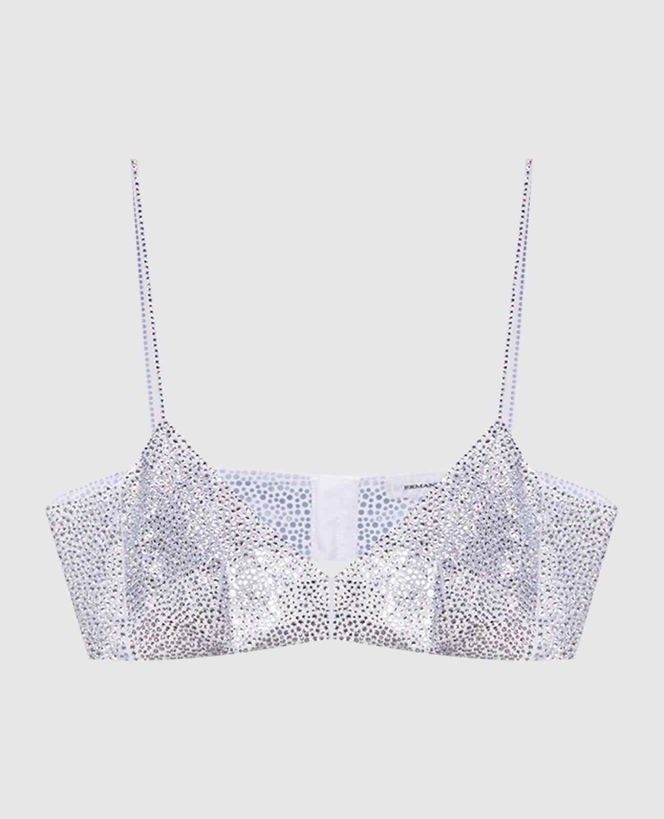 

Silver top with crystals Ermanno Scervino