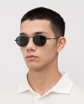 Saint Laurent Black sunglasses with logo engraving 822261Y9969