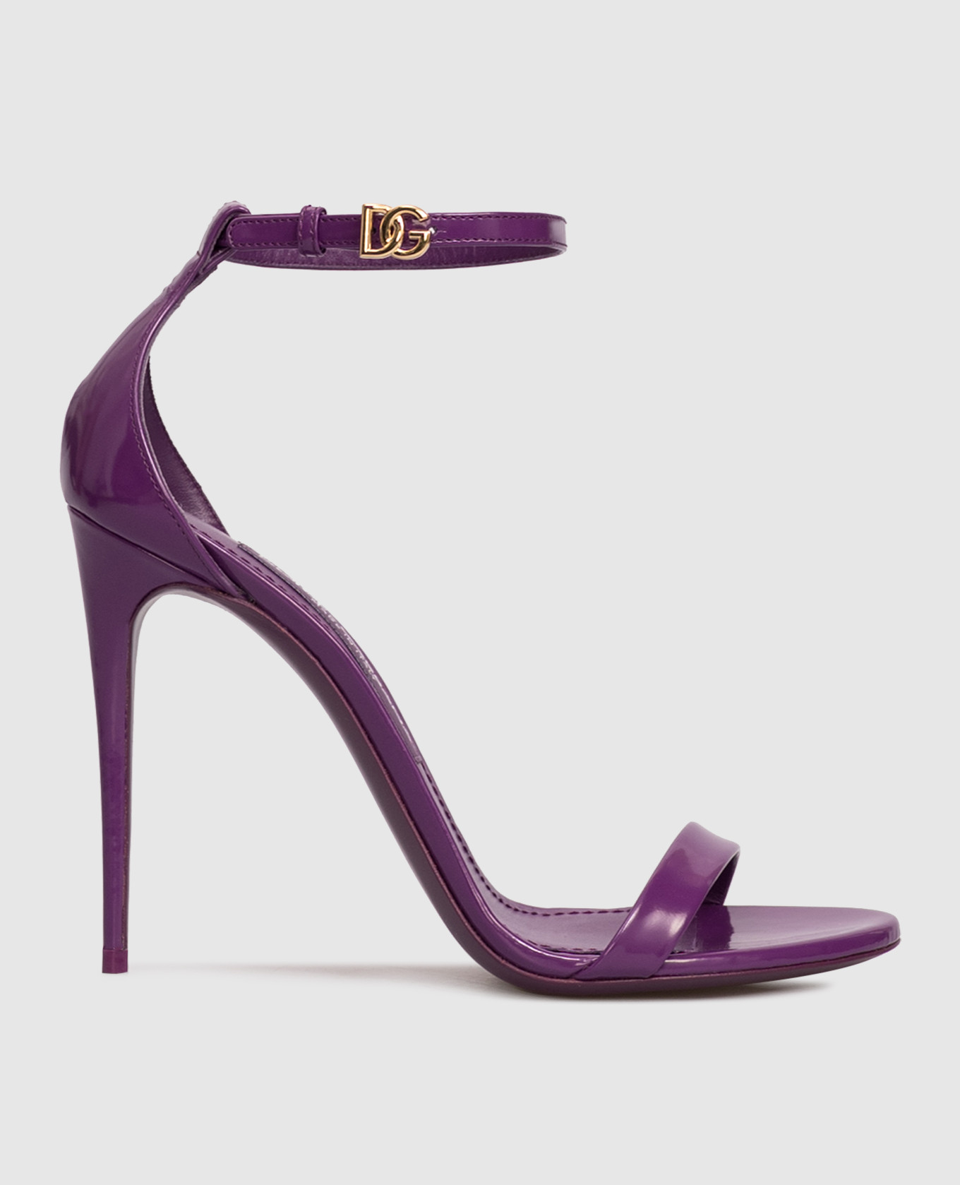 

Purple leather glossy sandals Dolce&Gabbana, Violet