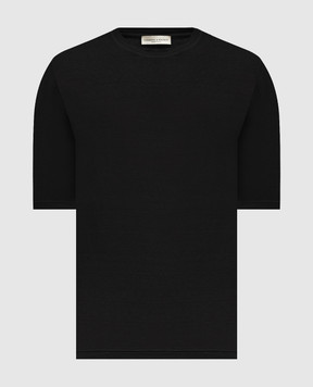 Cashmere&Whiskey Black linen T-shirt TS6452360706F