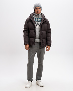 MooRER DACRE gray alpaca sweater with jacquard pattern DACREPAY