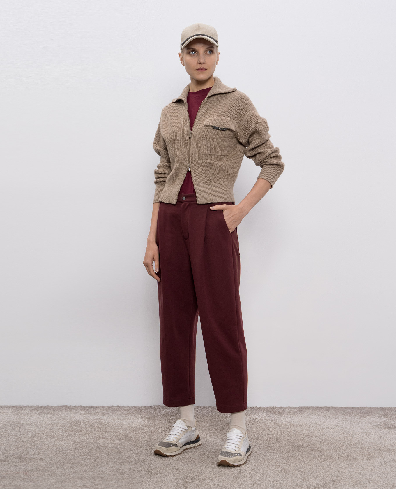 

Burgundy pants Brunello Cucinelli