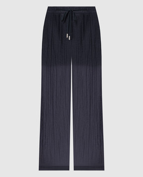 Peserico Blue pants with a reaper effect P04038D01510