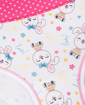 RiminiVeste Jadea children's white panties in a bunny print with the inscription girl love 495