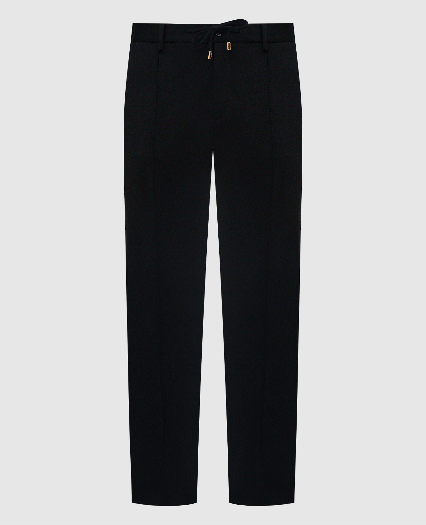 

Black wool trousers with metallic logo Stefano Ricci, Черный