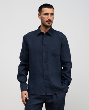 Cashmere&Whiskey Blue linen shirt 0331900195