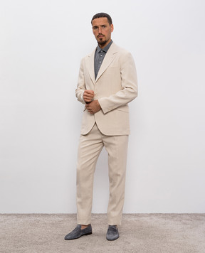 Brunello Cucinelli Beige linen suit MW431LDWHP