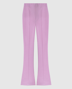 Max Mara Sportmax Pink NIGERIA flared pants made of wool NIGERIA
