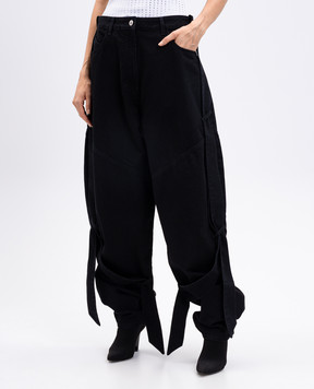 The Attico Black jeans with ribbons 251WCP00279CCC120AA