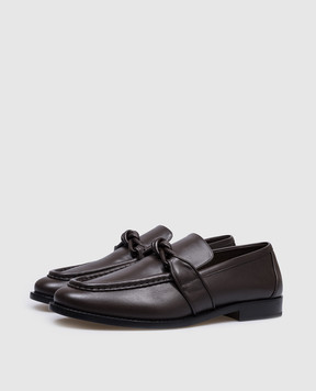 Bottega Veneta Astaire brown leather loafers 796445V4R30
