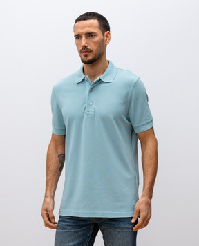 Tom Ford Blue polo with embroidered monogram logo JPS011JMT009S25