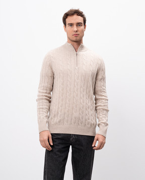 Cashmere&Whiskey Beige cashmere jumper MU9651307341TR
