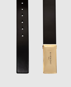 Givenchy Black glossy leather belt with logo BB409BB13A