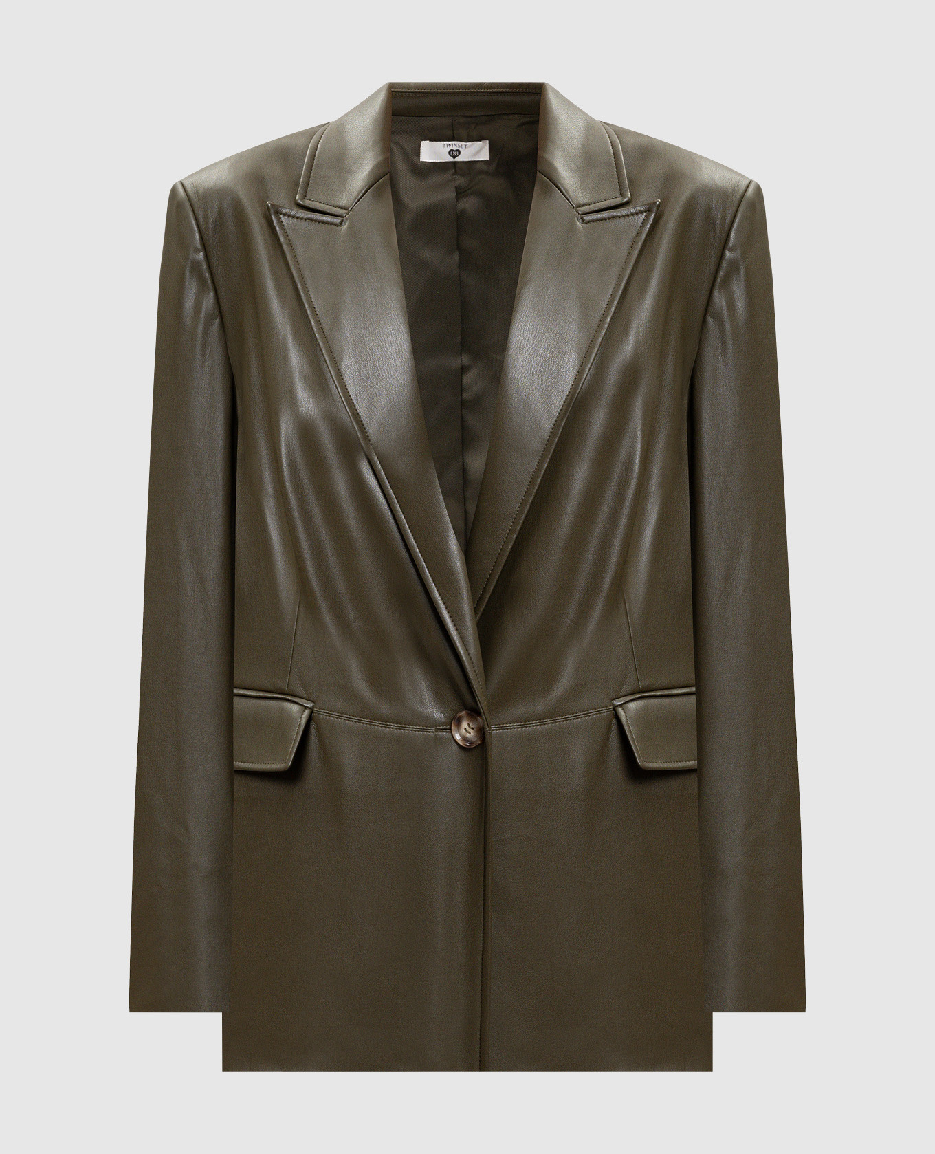 

Khaki jacket with logo Twinset