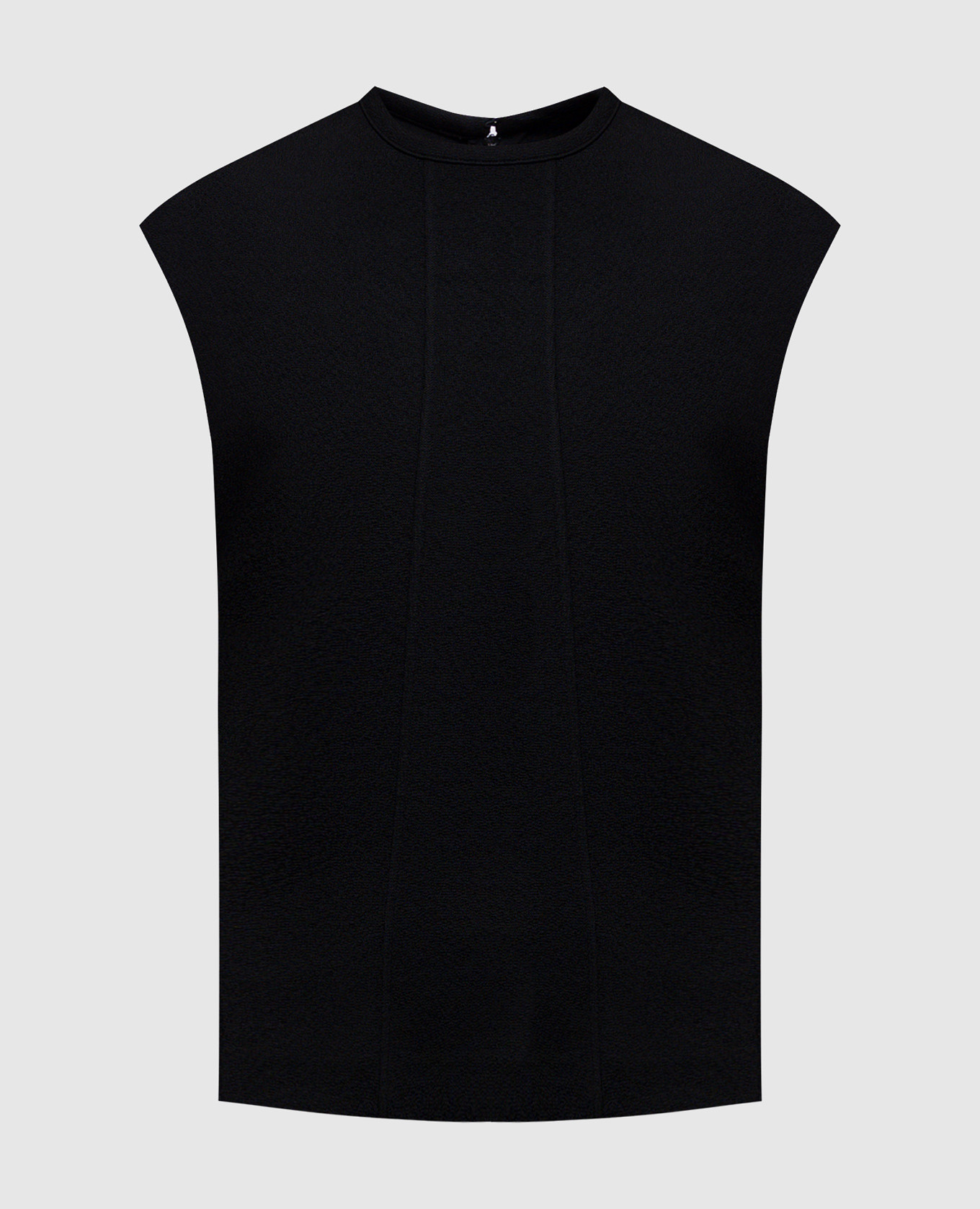 Black top with accent stitching Jil Sander