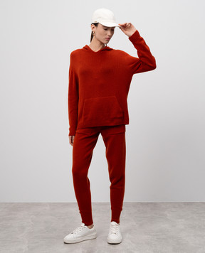 Enrico Mandelli Orange sweatpants made of cashmere A9KD205425