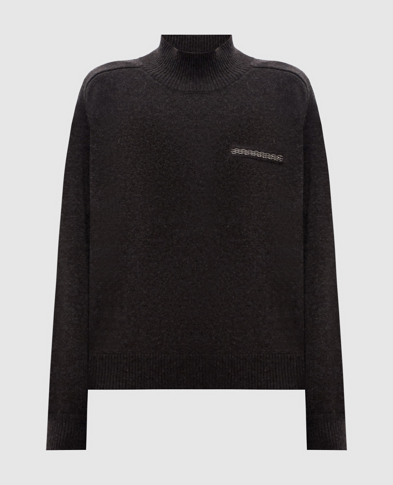Wool, silk and cashmere sweater with monil chain Peserico