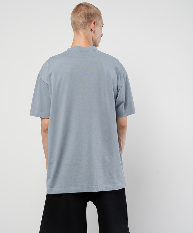 Palm Angels - Gray t-shirt with logo print PMAA001F24JER007