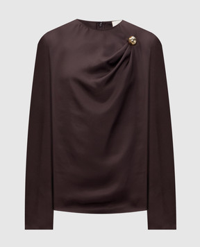 Loulou de Saison Brown AZAE silk blouse AZAE