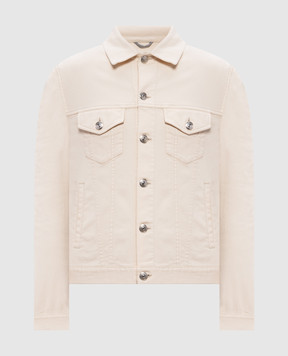 ジャケットその他 BRUNELLO CUCINELLI Men Jacket MD4796523CTG25 Beige 2395$ Brunello Cucinelli - Mens Dyed Beige Denim Trucker
