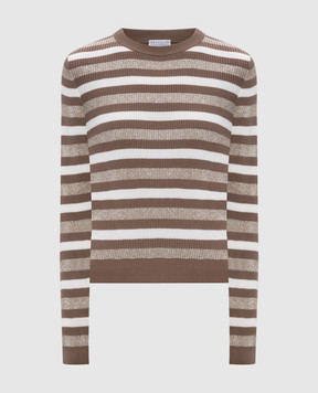 Brunello Cucinelli Brown striped jumper M19251500P